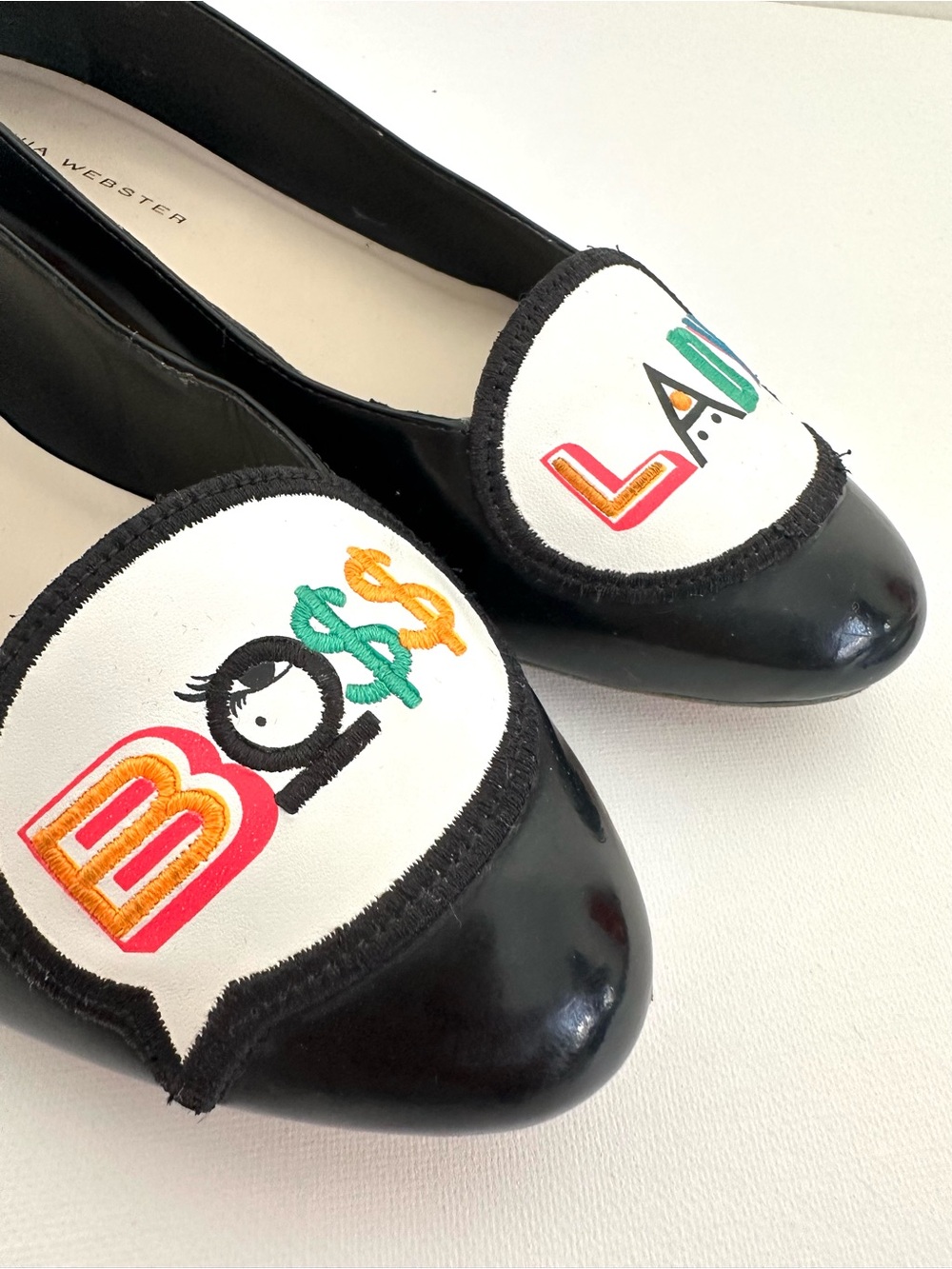 Sophia Webster Boss Lady Patent Leather Flats Kitschy Twee Eclectic Dopamine - Picture 8 of 11